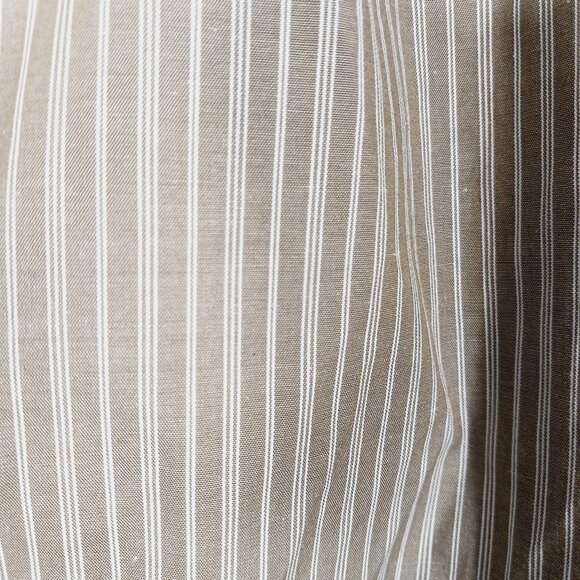 Zara, Mixed Media Pull On Pants (M) Stretch Waist Deep Navy/Khaki & White Stripe - Picture 5 of 15